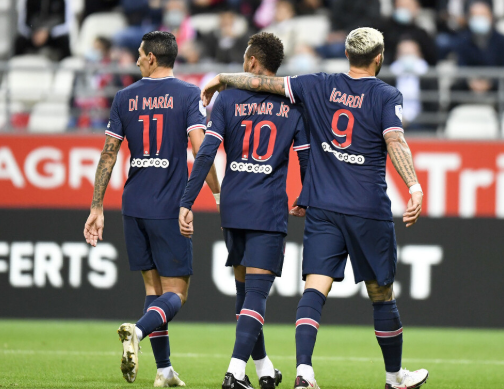 法甲-巴黎2-0完胜兰斯 内马尔解禁复出伊卡尔迪梅开二度