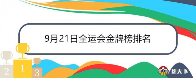 9月21日全运会金牌榜排名