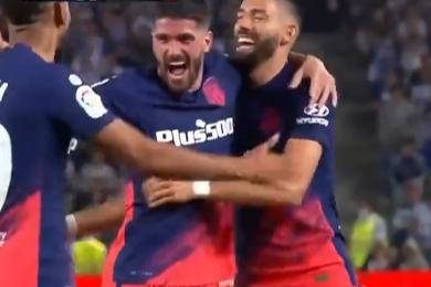 西甲-德保罗世界波 马竞客场2-1皇家社会