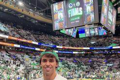 支持绿衫军 菲利克斯晒现场观战凯尔特人NBA总决赛照片