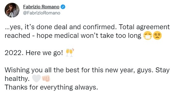 皮一下就很开心!罗马诺用Here we go送上新年祝福