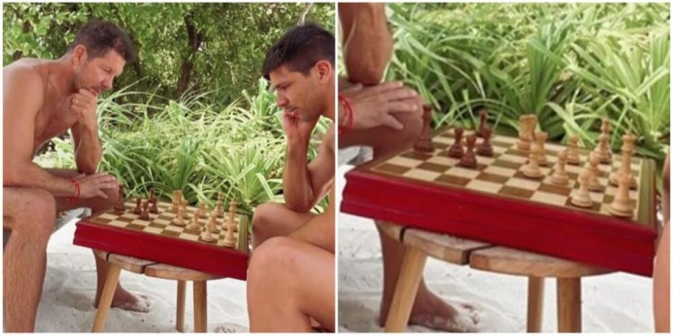 西蒙尼父子下国际象棋摆拍被揭穿：棋盘摆错+没有国王棋子