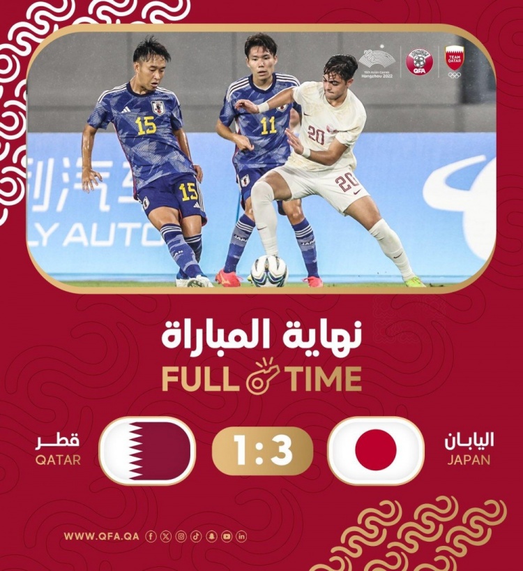 开云app：亚运会日本U23男足31卡塔尔U23男足收获开门红