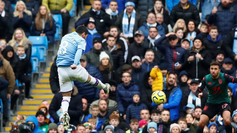 英超曼城3-0阿斯顿维拉战报