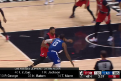 NBA常规赛快船117-109战胜开拓者拿到五连胜 乔治24分