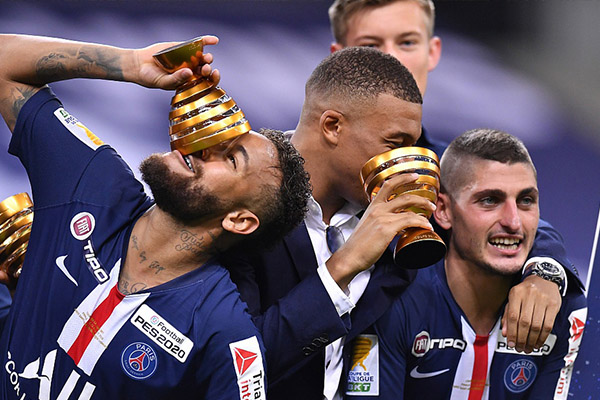 巴黎圣日耳曼击败里昂夺冠 大巴黎获得法联杯冠军