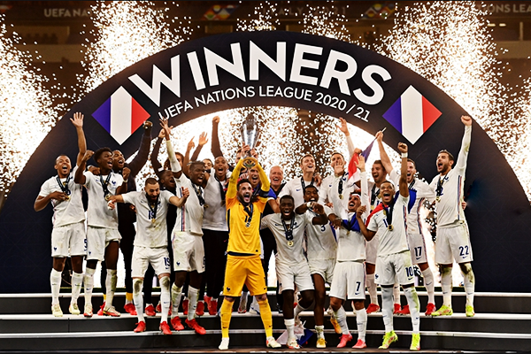 法国2-1逆转西班牙 夺欧国联冠军！