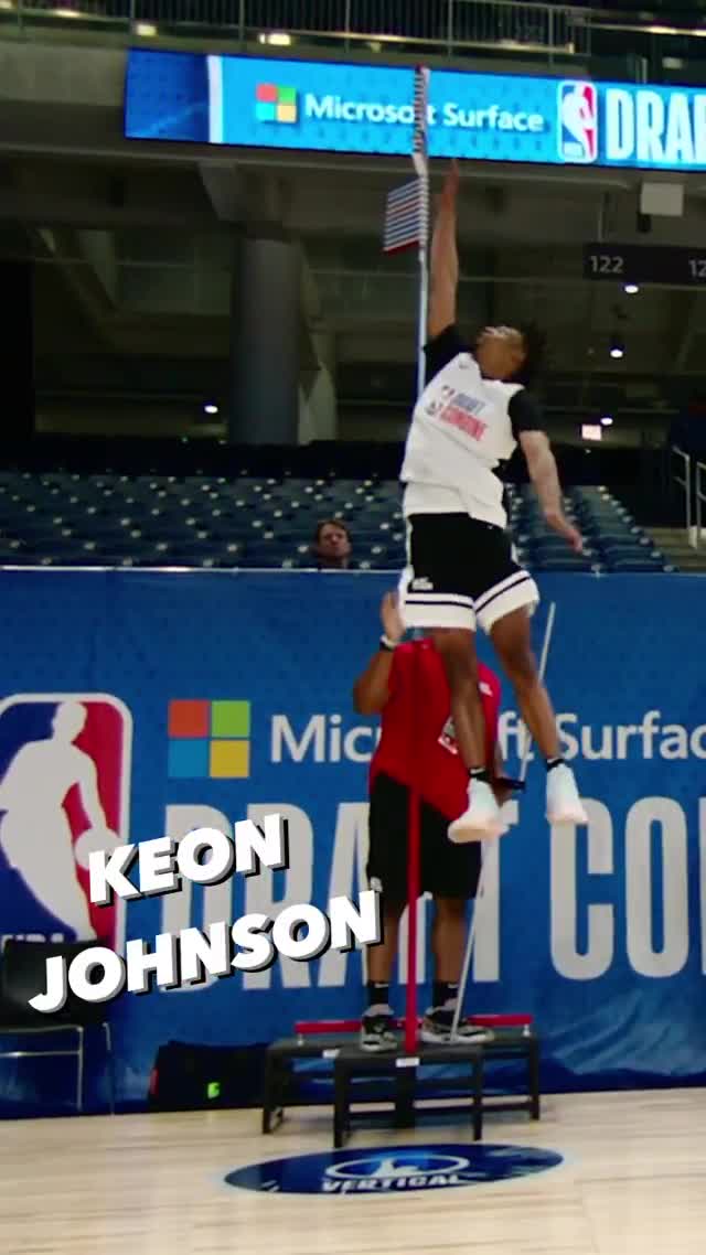 1.21米！Keon Johnson打破NBA联合试训最高纵跳纪录