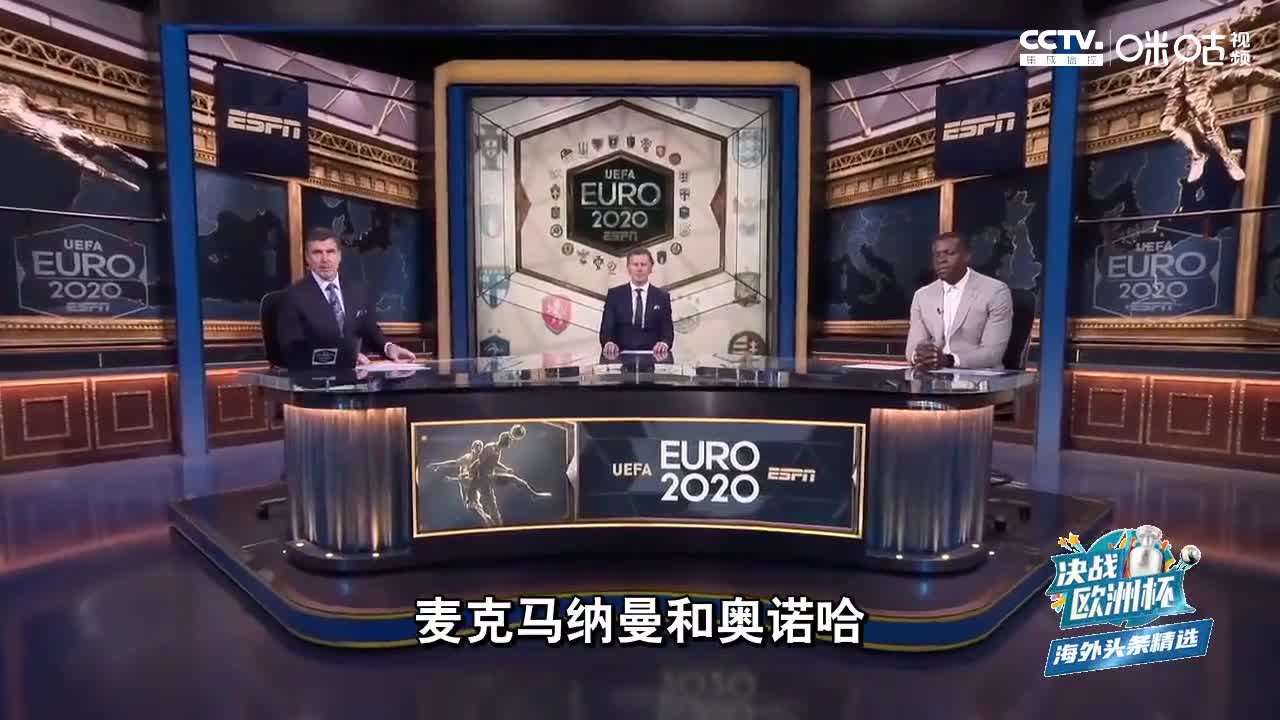 麦克马拉曼看好意大利英格兰会师决赛