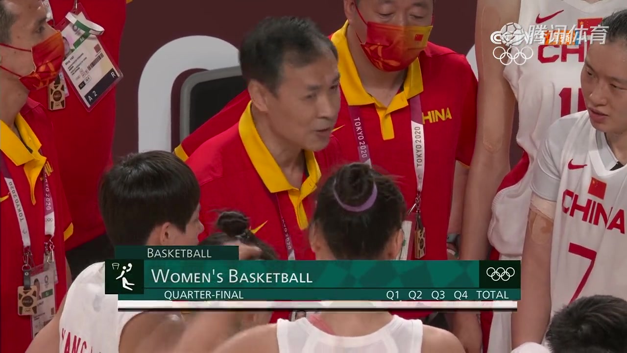 中国女篮教练许利民微笑鼓励队员：这是个游戏 不要紧张
