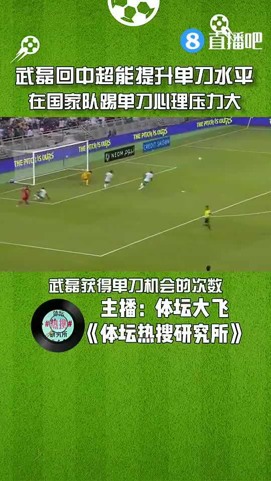 媒体人：武磊回中超能提升单刀水平，在国家队踢单刀心理压力大