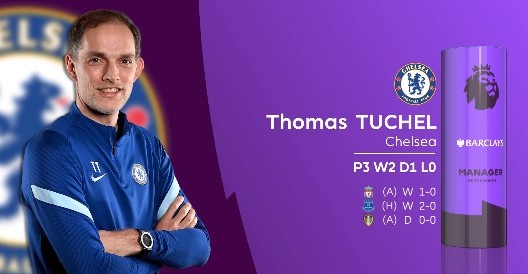 官方:图奇在三月份赢得了英超最佳教练