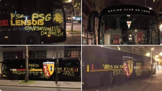 巴黎官方:严厉谴责兰斯巴士的喷涂行为 警方正在调查这一事件
