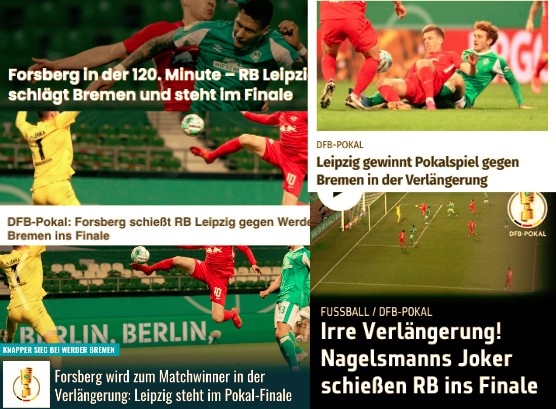 德甲今日头版:莱比锡晋级德国杯决赛不排除哈兰德可能转会