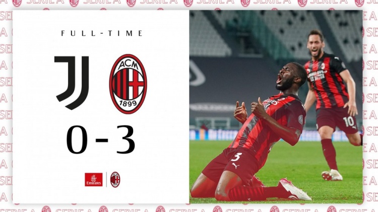 3-0胜利 AC米兰结束意甲客场对尤文图斯的9连败