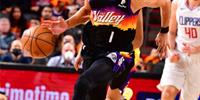 NBA西部决赛第一场比赛孙1-0快船布克40 13 11