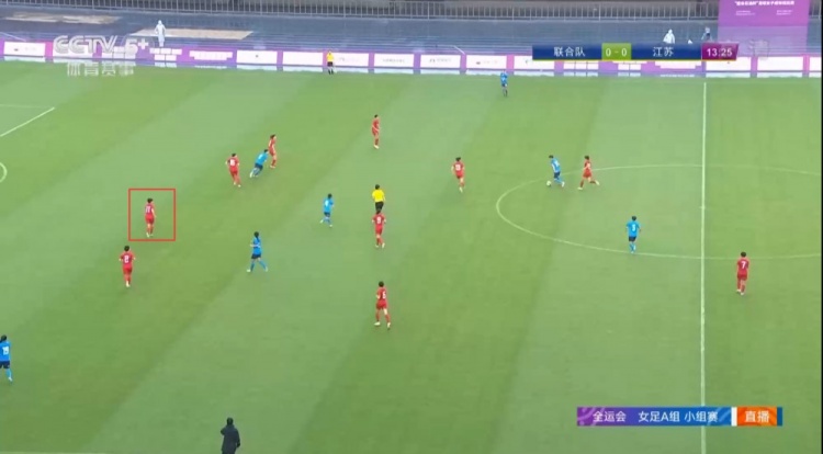 女足于大宝？奥运联合队女足vs江苏女足，王珊珊出任中后卫