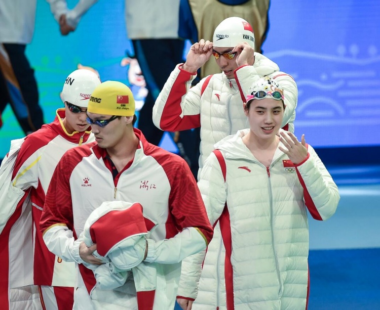 全运会联合队夺男女4×100米混合泳接力金牌