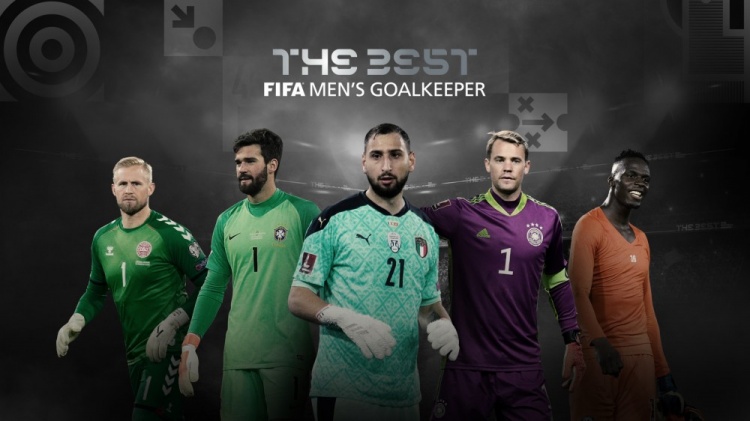 FIFA最佳门将候选：阿利森、多纳鲁马、门迪、诺伊尔、舒梅切尔