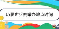 历届世乒赛举办地点时间一览表（最新完整版）