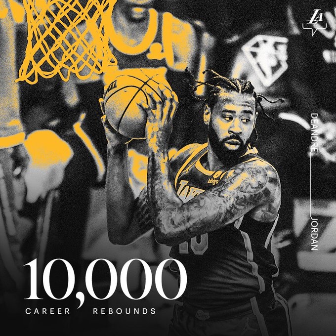 里程碑！小乔丹生涯10000个篮板 NBA历史第41个解锁此成就球员