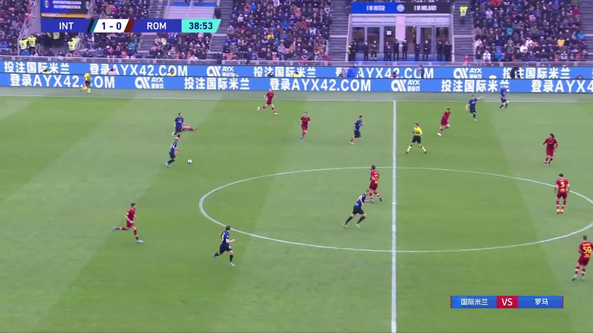 国米2-0领先！布罗佐维奇禁区内晃开角度破门