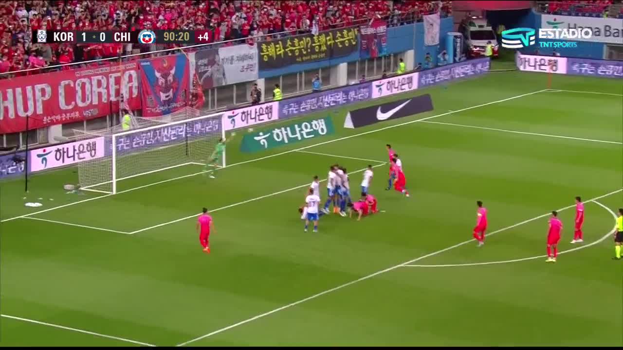 孙兴慜百场里程碑任意球破门，韩国2-0智利