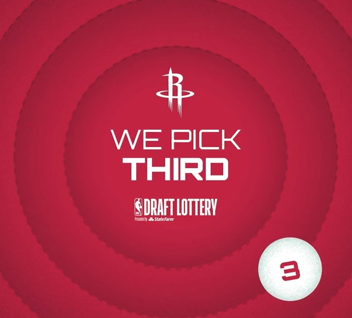 2022年NBA乐透抽签：火箭抽中探花签
