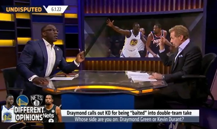 Skip：我100%支持KD  我不记得库里一直被夹击而杜兰特没人防