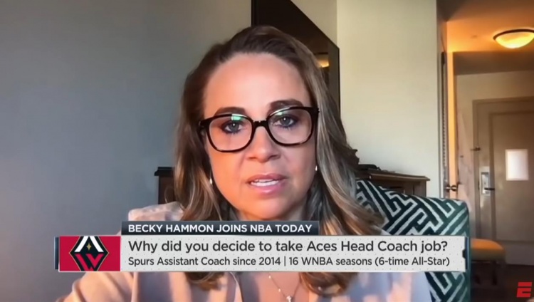 哈蒙谈WNBA与NBA不同之处：NBA的低位进攻有如垂死的恐龙