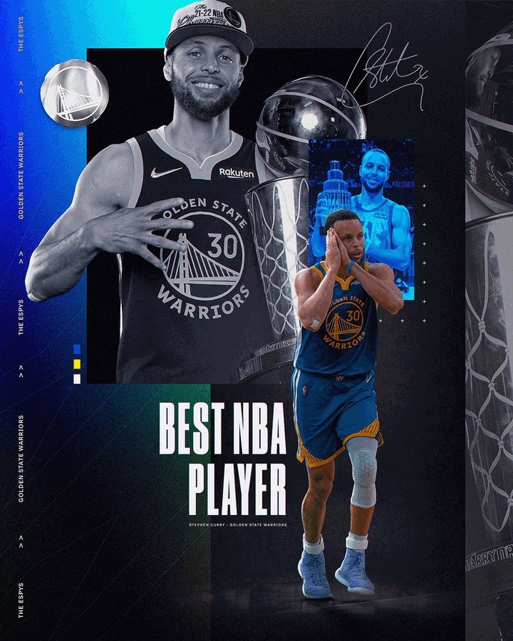 勇士官方：库里被评选为ESPY年度最佳NBA球员