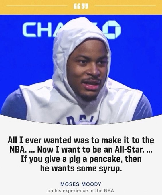 穆迪：之前只是想进入NBA 现在的目标是成为全明星球员