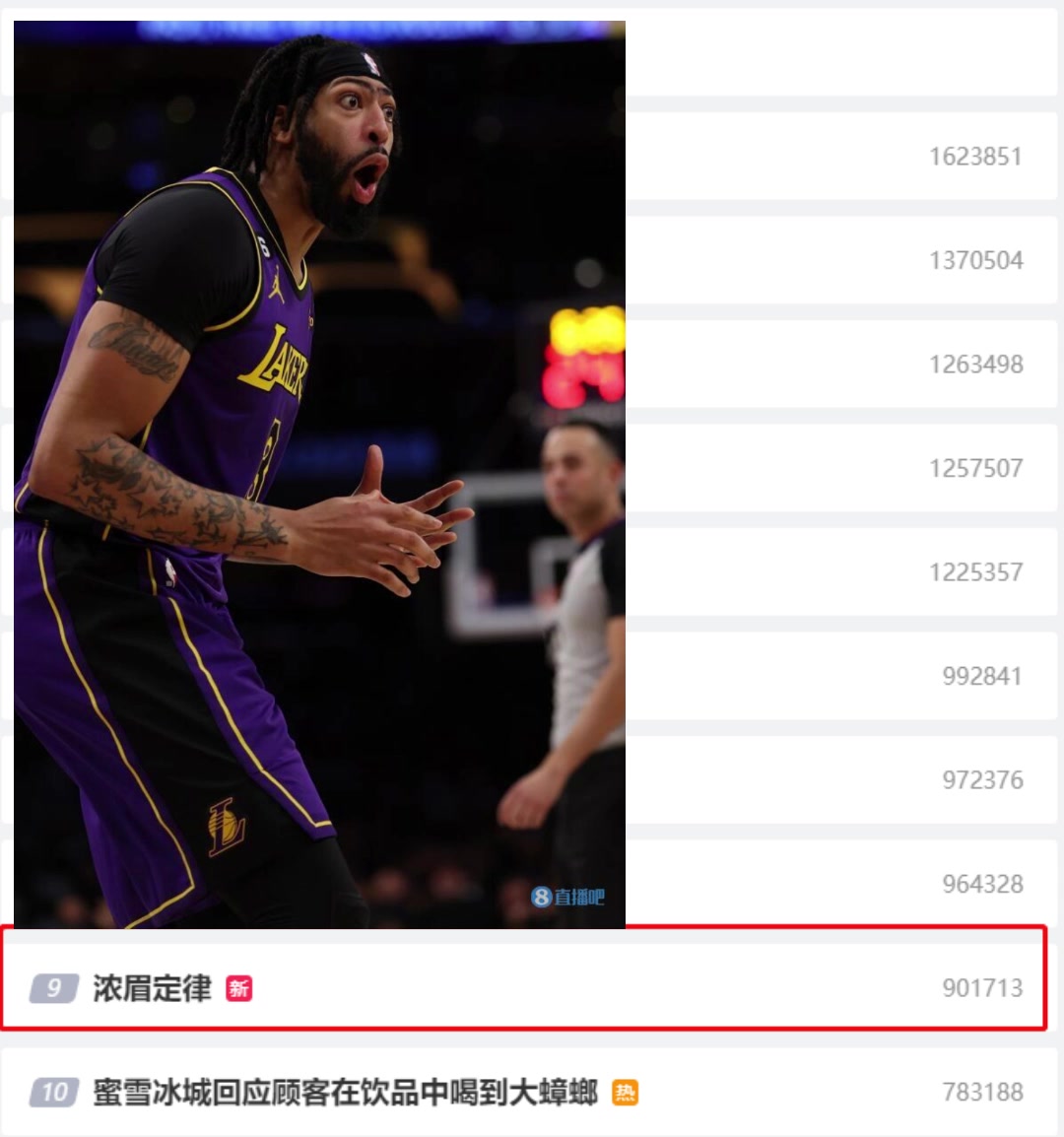 浓眉神一场鬼一场！！发挥惨淡，“浓眉定律”一词冲上热搜！！