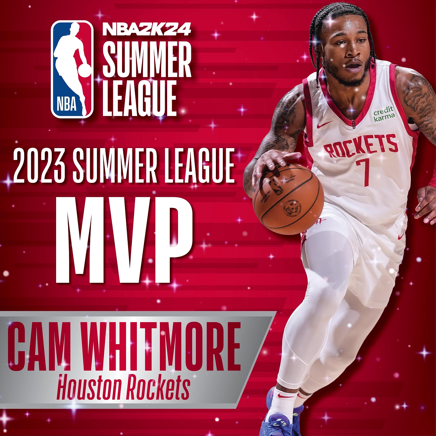 火箭赢麻了！20号秀惠特摩尔场均砍20.4分 当选2023夏联MVP