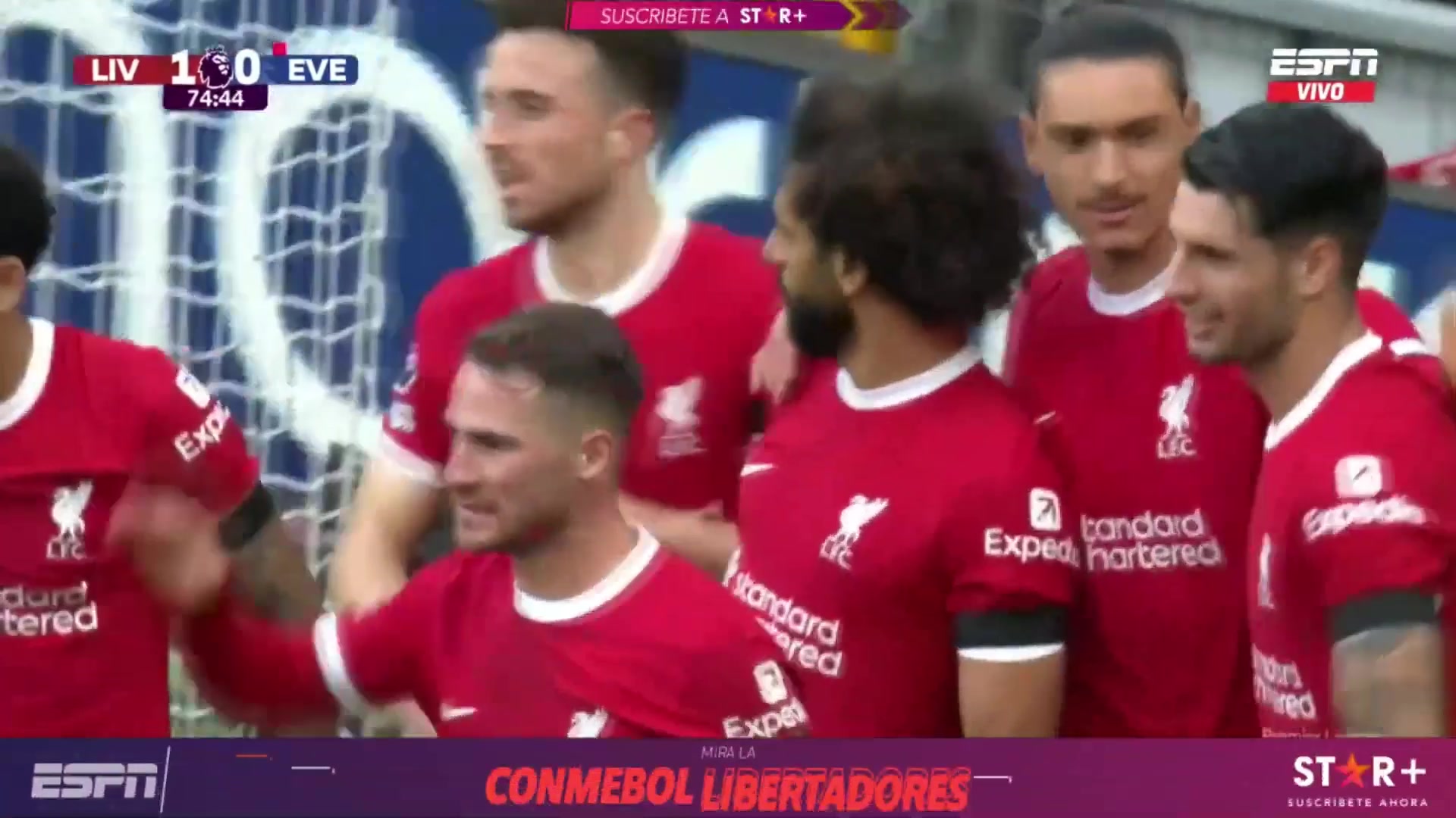 【集锦】英超-利物浦2-0十人埃弗顿先赛暂升榜首 萨拉赫双响
