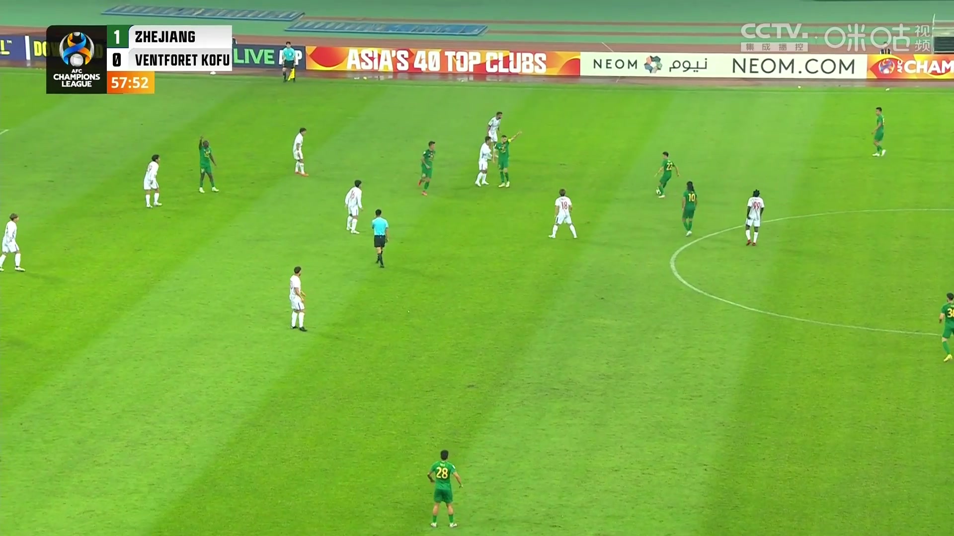 浙江2-0领先！弗兰克妙传助攻，穆谢奎单刀破门