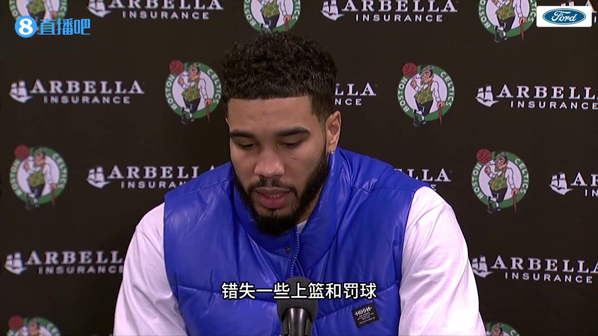 错失关键绝平罚球！塔图姆：我自己都很惊讶，居然罚丢了！