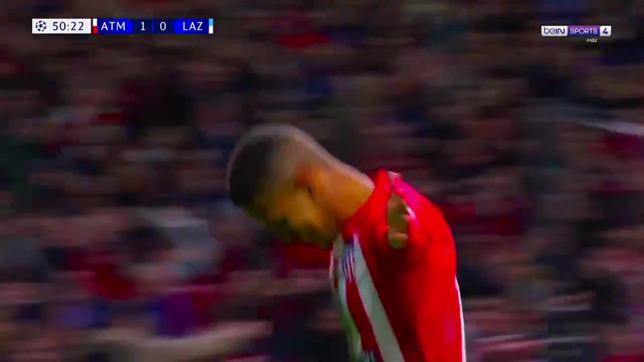 利诺禁区内精彩凌空抽射破门！马竞2-0领先拉齐奥！
