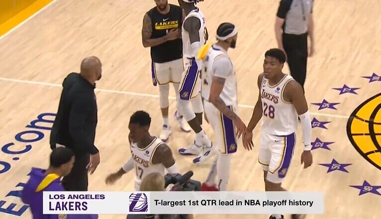 湖人35-9领先灰熊 平NBA季后赛历史首节最大分差