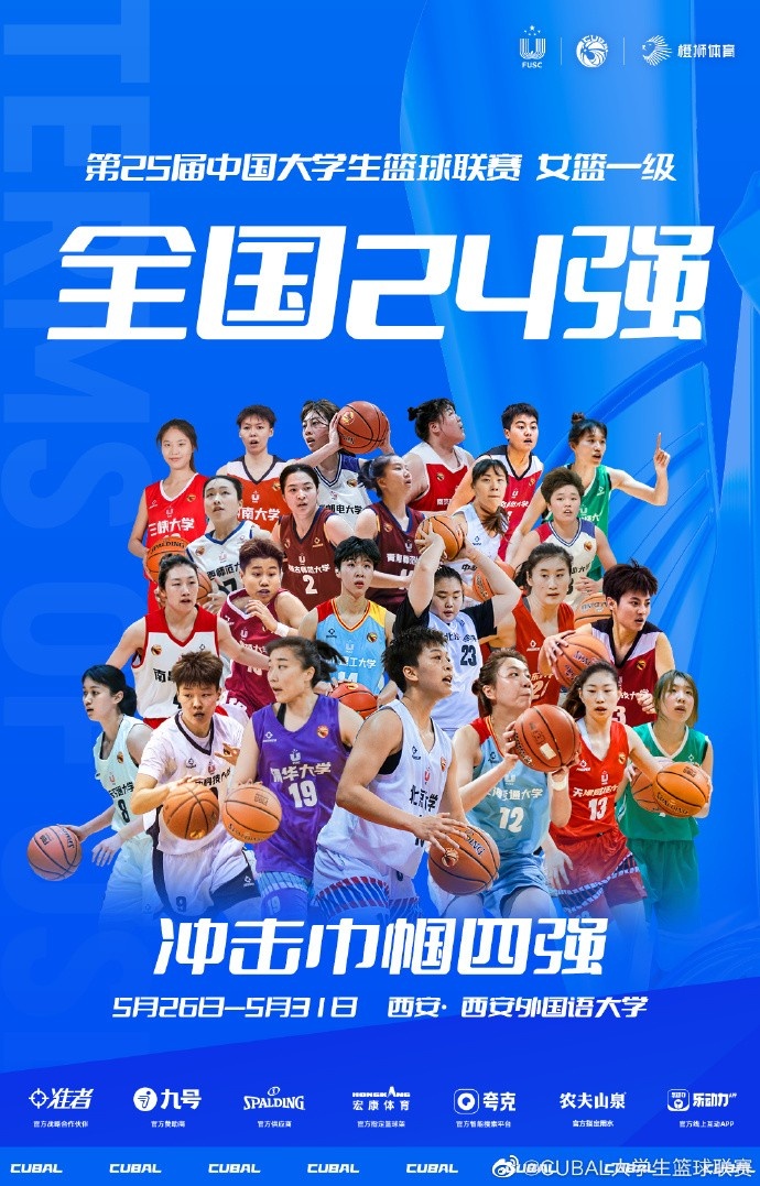 CUBAL女子组24强赛分组出炉：北大与矿大A组清华B组北师大E组