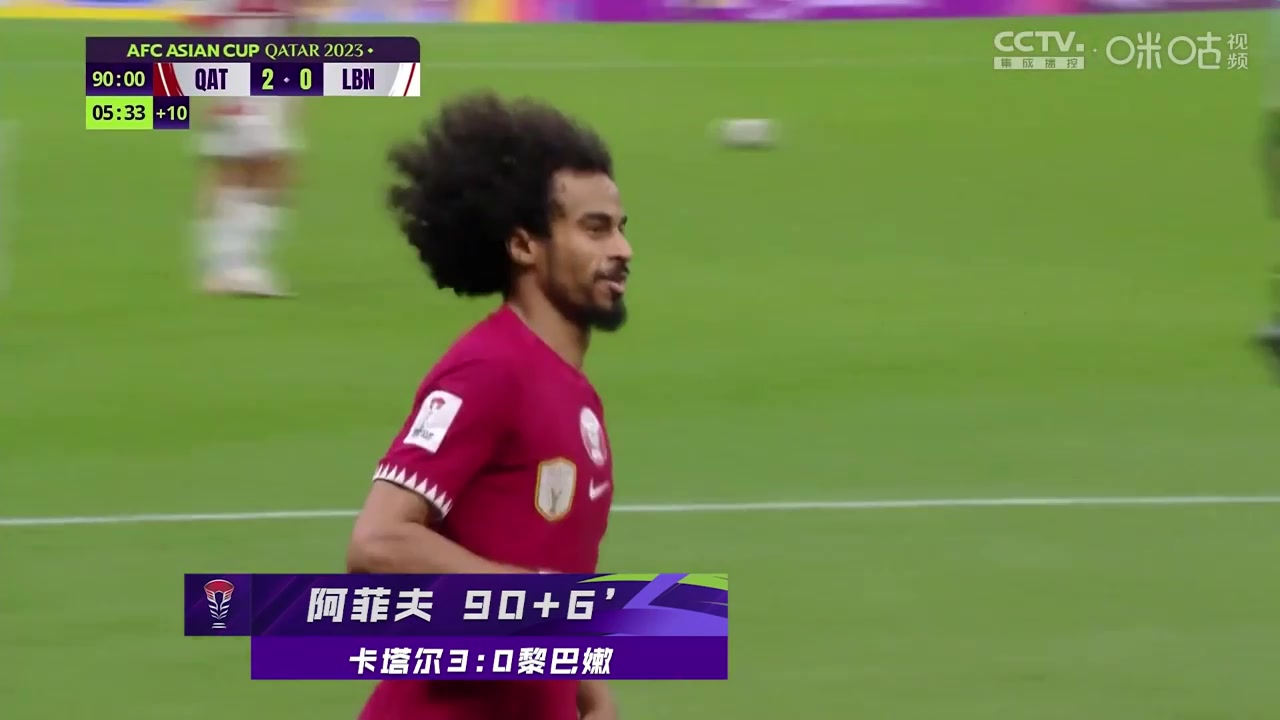 【集锦】亚洲杯-阿菲夫斩获首球+双响 东道主卡塔尔3-0黎巴嫩
