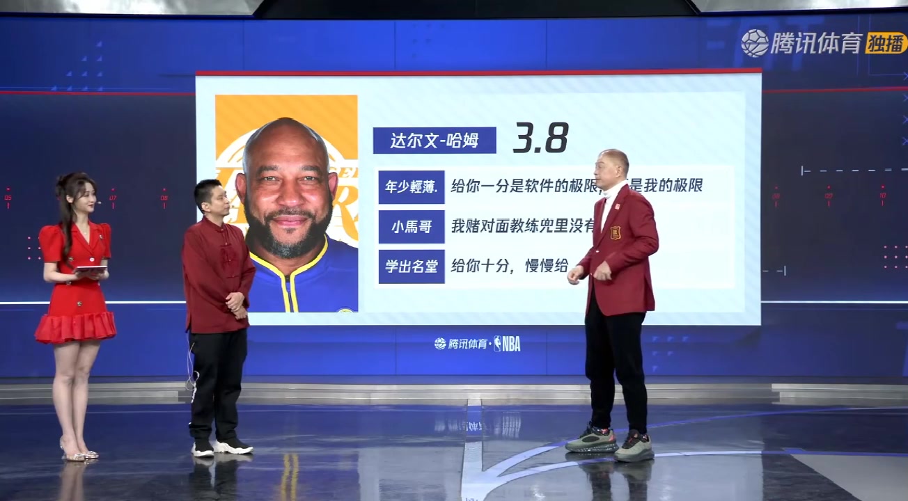 张卫平犀利指出：当詹姆斯教练不易！长腿果果：当湖人教练也不易