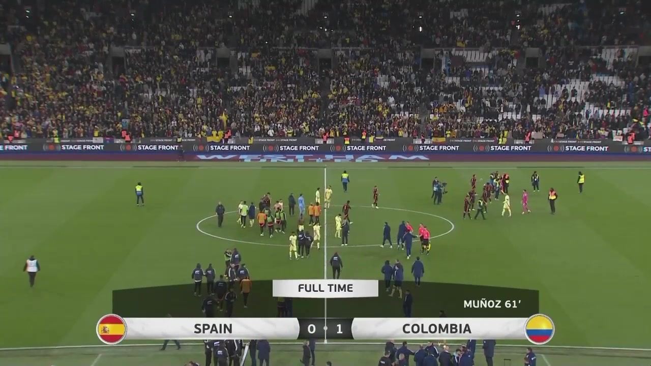 【集锦】友谊赛-迪亚斯助攻穆诺斯凌空斩 哥伦比亚1-0胜西班牙