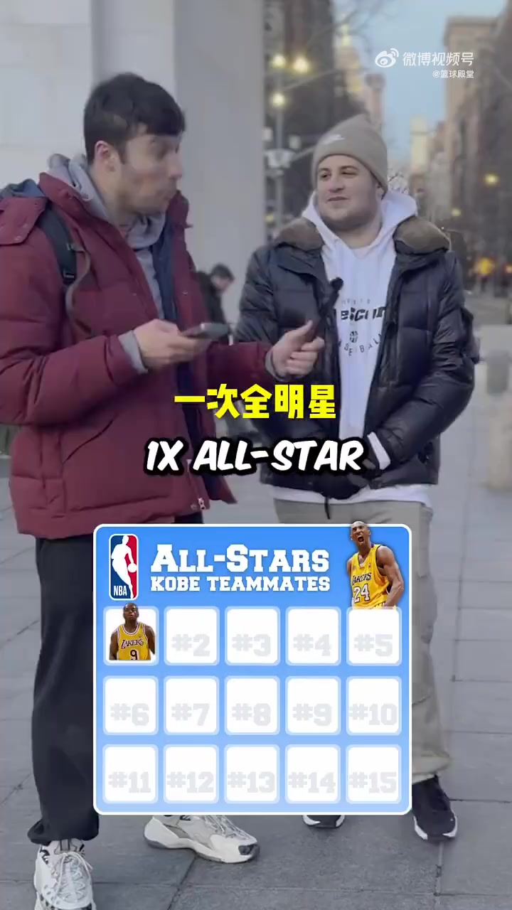 这题有点难啊！科比的15位全明星队友，你能说得全吗？