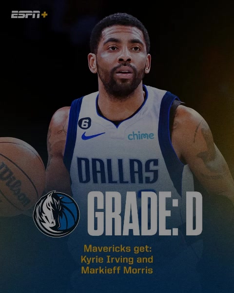 独行侠逢低吸纳太6了！当时ESPN给独行侠的欧文交易评估打出D评级！ ​