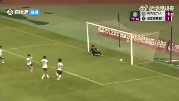 王钰栋U21联赛梅开二度，浙江U21队2-1力克天津津门虎