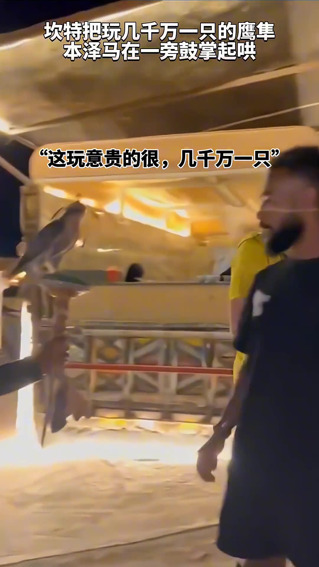 这么早去沙特的原因？坎特在沙特把玩几千万一只的鹰隼，开心的像个孩子