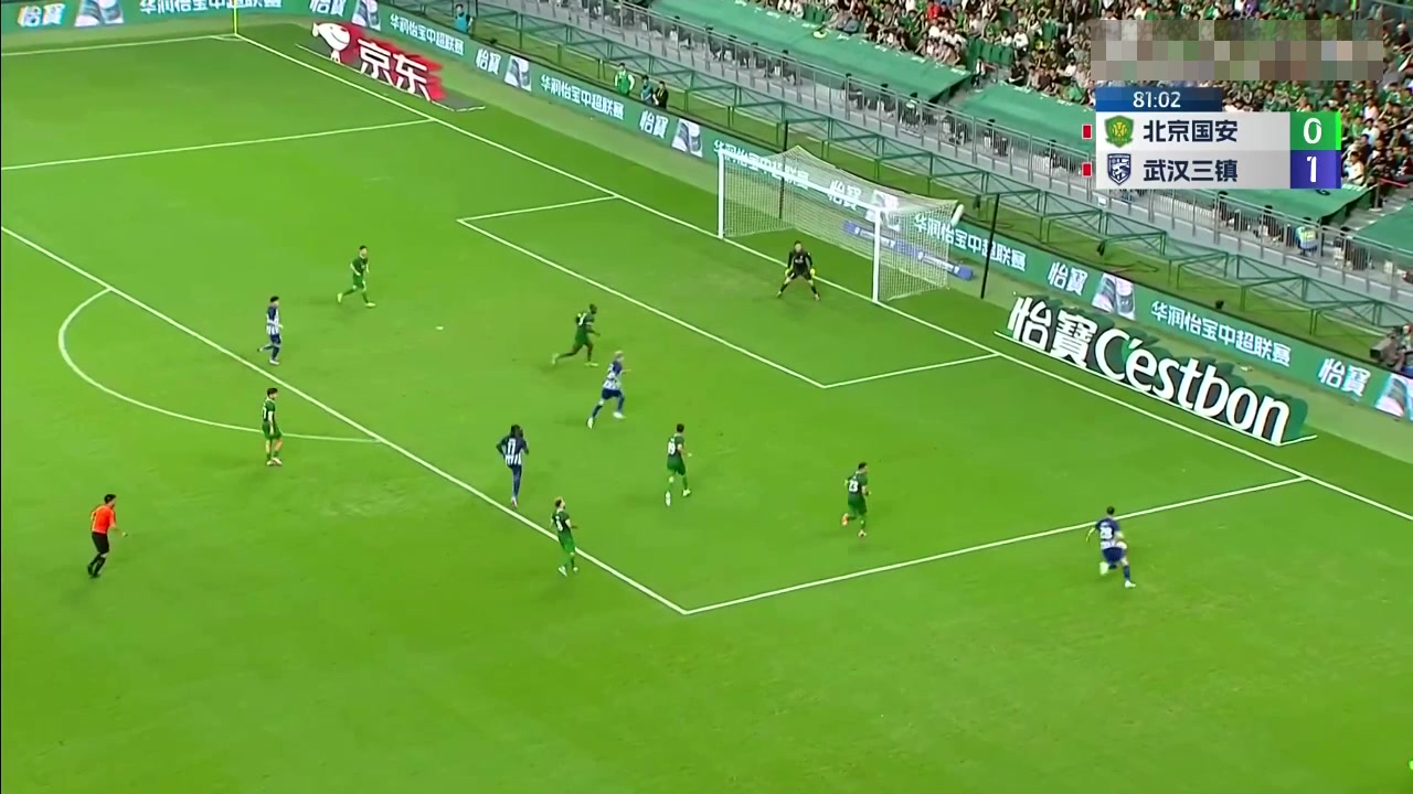 三镇2-0国安！国安后防集体走神，刘越轻松推射破门