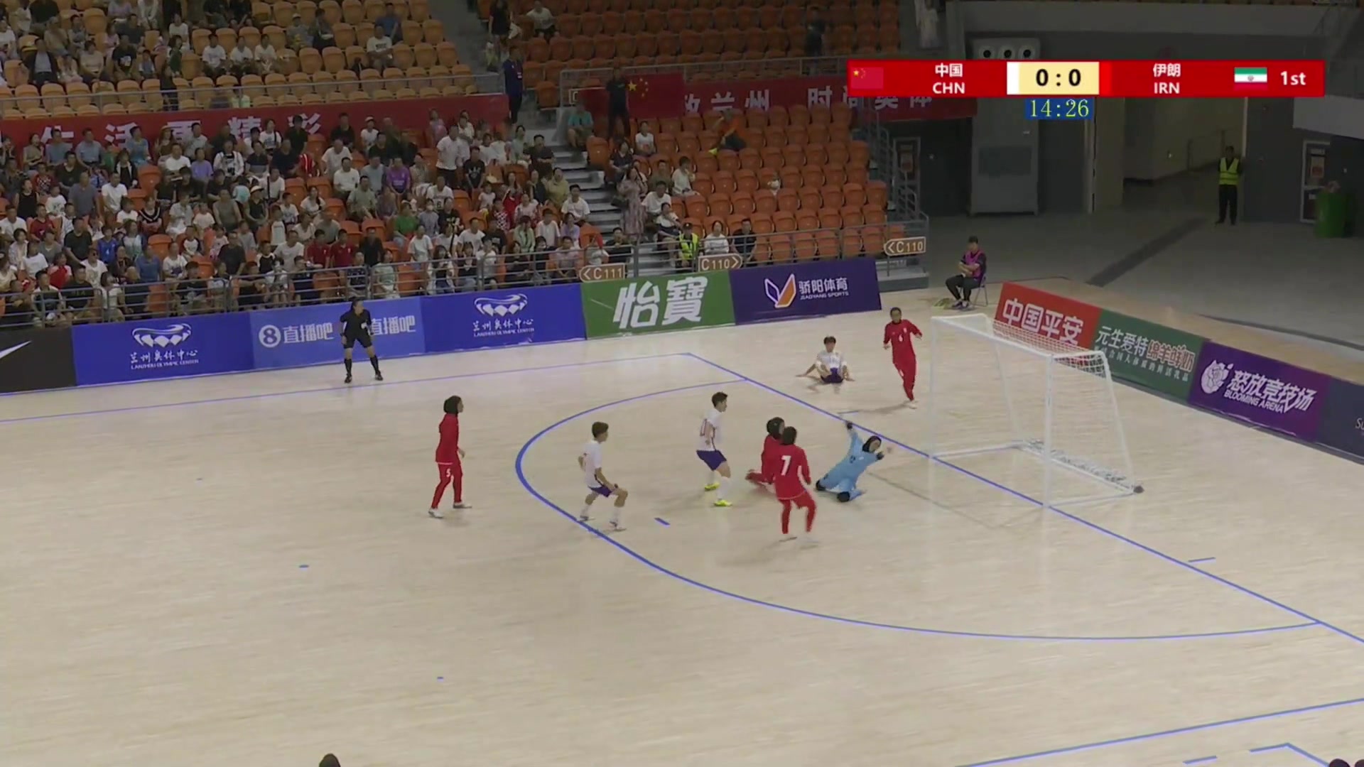 先声夺人，五人制足球中国女足1-0领先伊朗