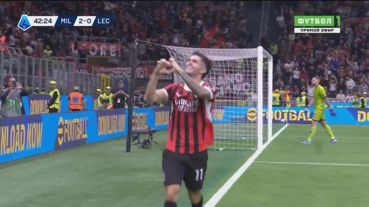 杀疯了！米兰5分钟连入三球！普利西奇补射破门米兰半场3-0领先！